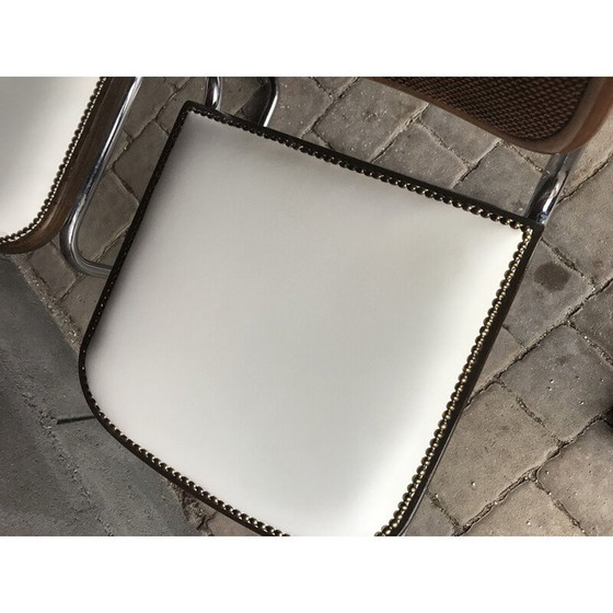 Image 1 of Paire de chaises Cesca rembourrées Mid Century Italie 1970