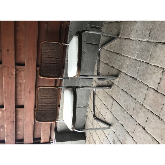 Image 1 of Paire de chaises Cesca rembourrées Mid Century Italie 1970