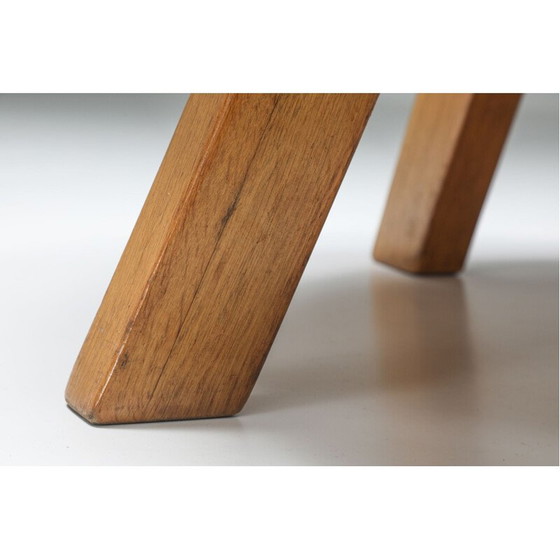Image 1 of Table basse ronde vintage en pin par Charlotte Perriand, 1960
