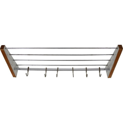 Patère vintage en métal, Tchécoslovaquie 1960