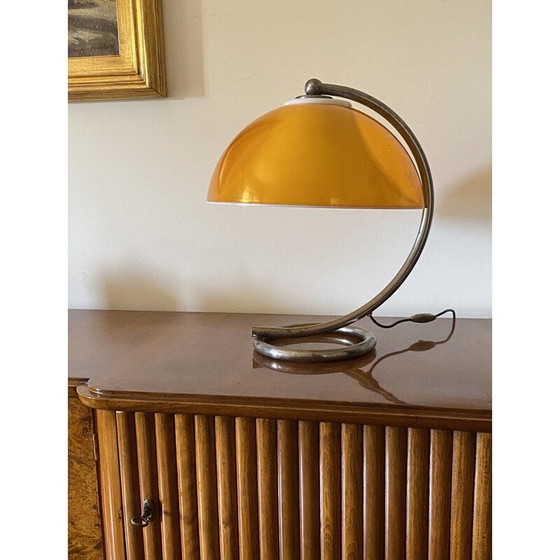 Image 1 of Lampe de table vintage en plexiglas et métal, France 1960