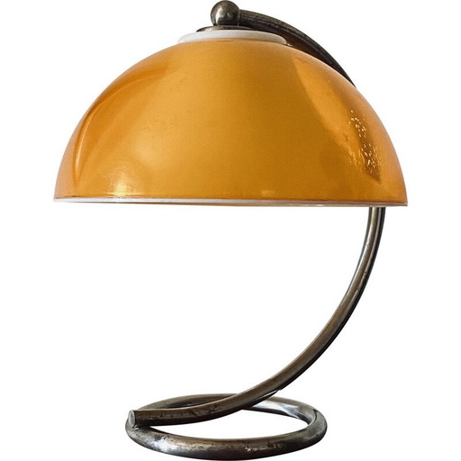 Lampe de table vintage en plexiglas et métal, France 1960