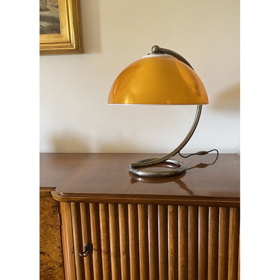 Image 1 of Lampe de table vintage en plexiglas et métal, France 1960