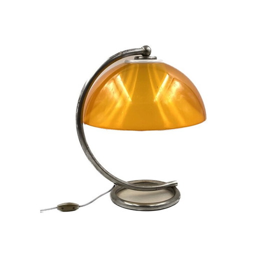 Image 1 of Lampe de table vintage en plexiglas et métal, France 1960