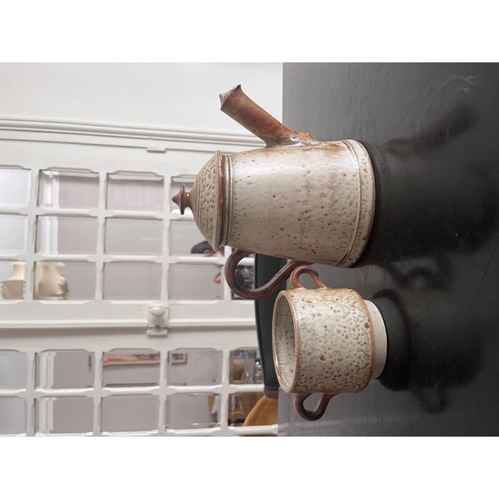 Image 1 of Théière vintage en grès avec filtre, 1970