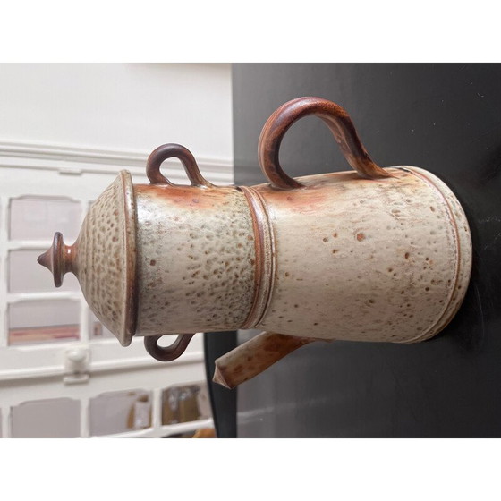 Image 1 of Théière vintage en grès avec filtre, 1970