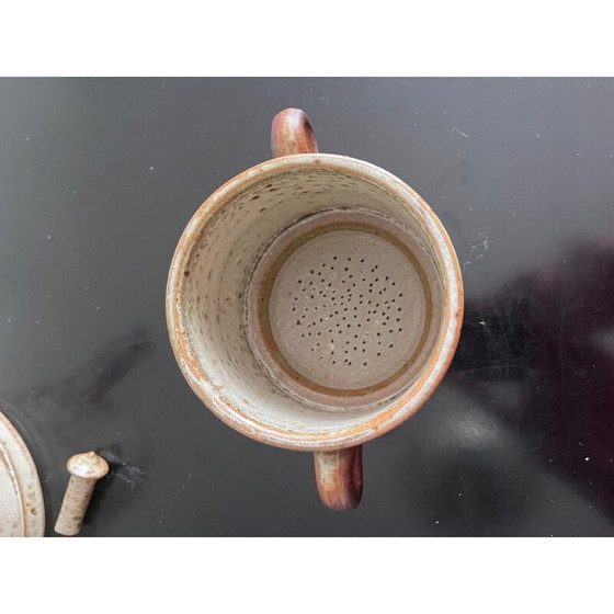 Image 1 of Théière vintage en grès avec filtre, 1970