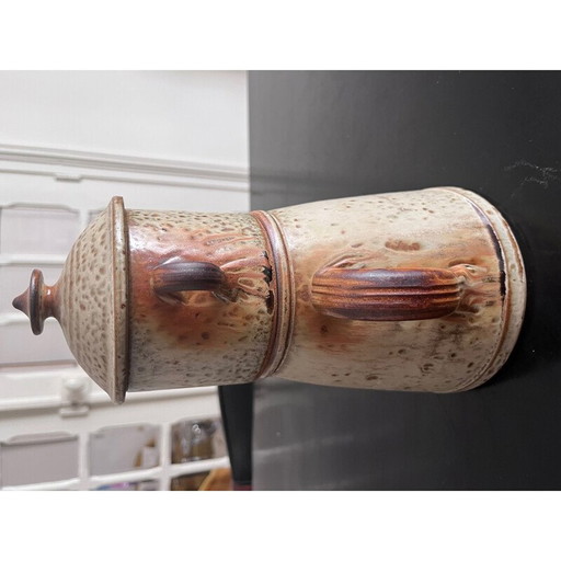 Théière vintage en grès avec filtre, 1970