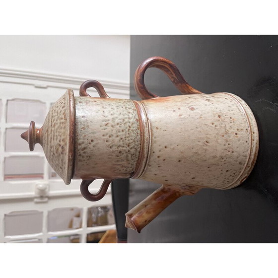 Image 1 of Théière vintage en grès avec filtre, 1970