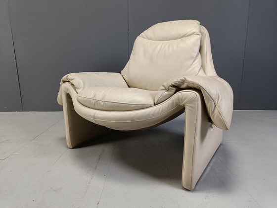 Image 1 of Chaise longue en cuir P60 vintage de Vittorio Introini pour Saporiti, 1970S