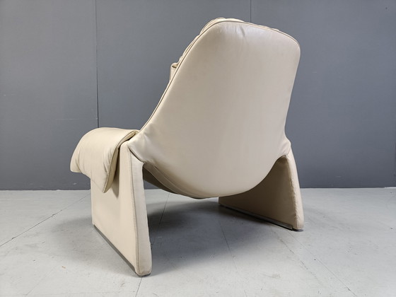 Image 1 of Chaise longue en cuir P60 vintage de Vittorio Introini pour Saporiti, 1970S