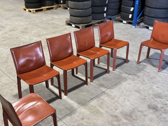 Image 1 of Cassina 6X Cab 412 Burgundy By Mario Bellini Np : 9000€.