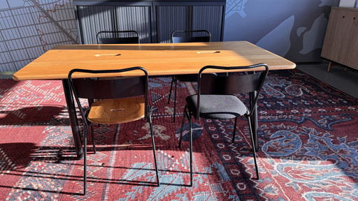  Ensemble complet - Grande table de travail avec 4 chaises de travail