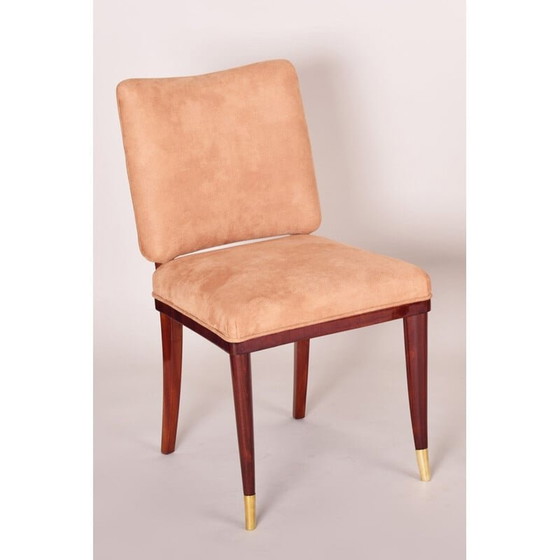 Image 1 of Chaise Art Déco vintage en acajou par Jules Leleu, France années 1930