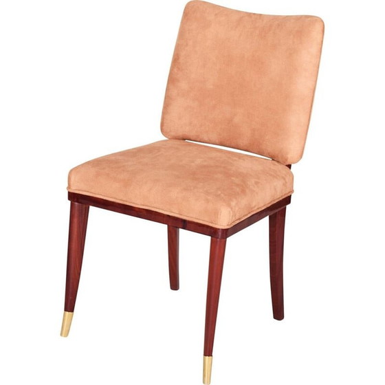 Image 1 of Chaise Art Déco vintage en acajou par Jules Leleu, France années 1930