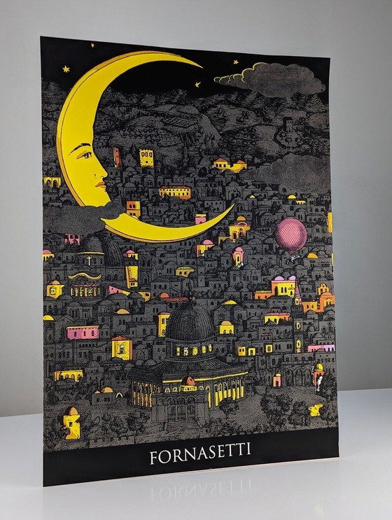 Image 1 of Affiche vintage "Nuit sur Jérusalem" de Piero Fornasetti