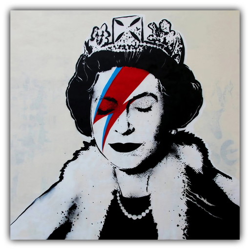 Peinture de la reine de Banksy