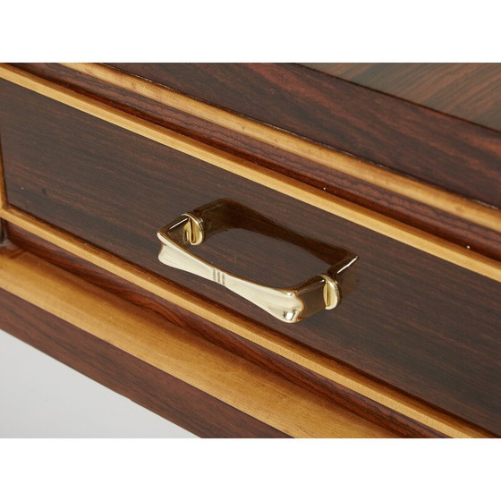Image 1 of Table de toilette vintage en bois de rose sycomore et laiton par Paolo Buffa, 1940