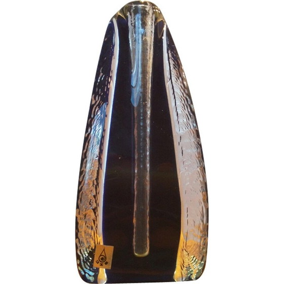 Image 1 of Vase vintage au design noir, Tchécoslovaquie 1970