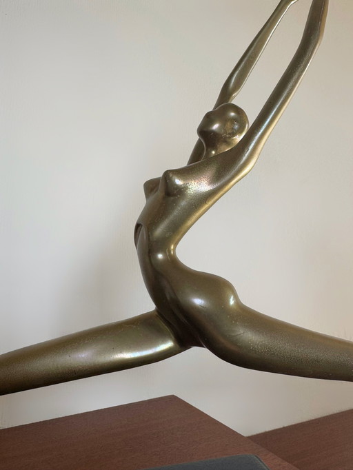 Sculpture Danseuse Laiton Années 60