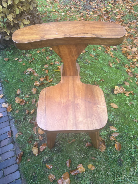 Image 1 of Tabouret de coiffeuse brutaliste