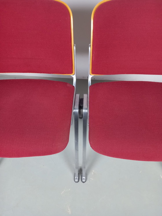 Image 1 of 4X Chaises industrielles empilables en aluminium