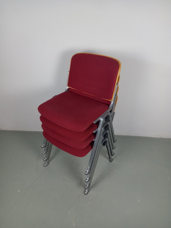 Image 1 of 4X Chaises industrielles empilables en aluminium