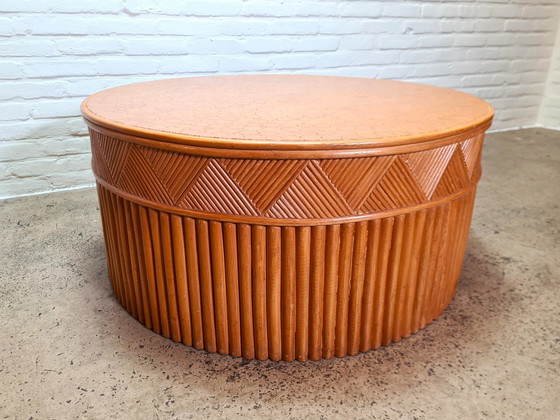 Image 1 of Table basse en gerbe de blé Mcguire, 1970S