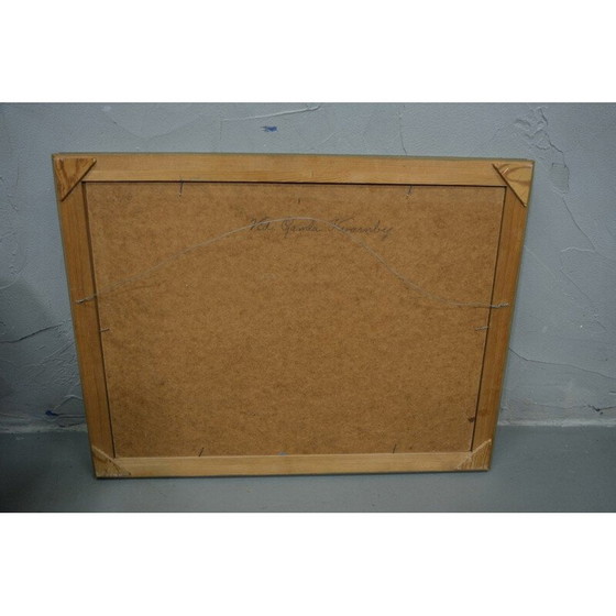 Image 1 of Peinture ancienne de Hjamar Larsson, Suède 1946