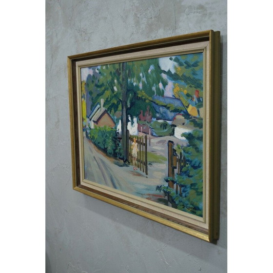 Image 1 of Peinture ancienne de Hjamar Larsson, Suède 1946