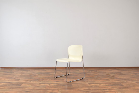 Image 1 of Sm400K Chaise balançoire blanche par Gerd Lange pour Drabert, ensemble de 4, 1980S