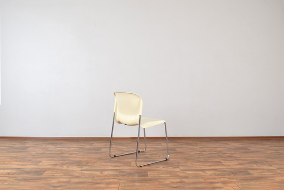 Image 1 of Sm400K Chaise balançoire blanche par Gerd Lange pour Drabert, ensemble de 4, 1980S