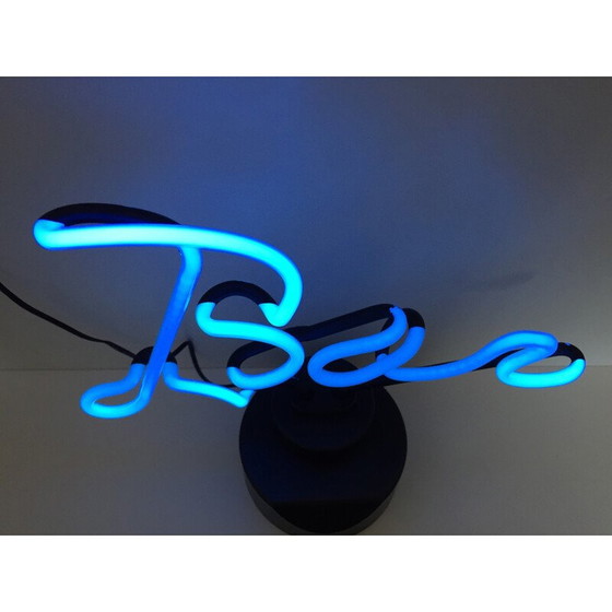 Image 1 of Vintage Art Modern light sign to place blue neon