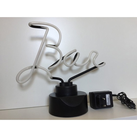 Image 1 of Vintage Art Modern light sign to place blue neon