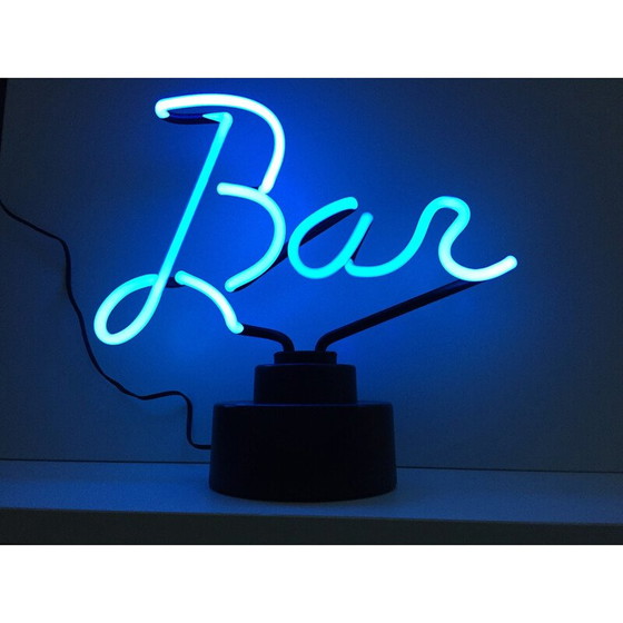 Image 1 of Vintage Art Modern light sign to place blue neon