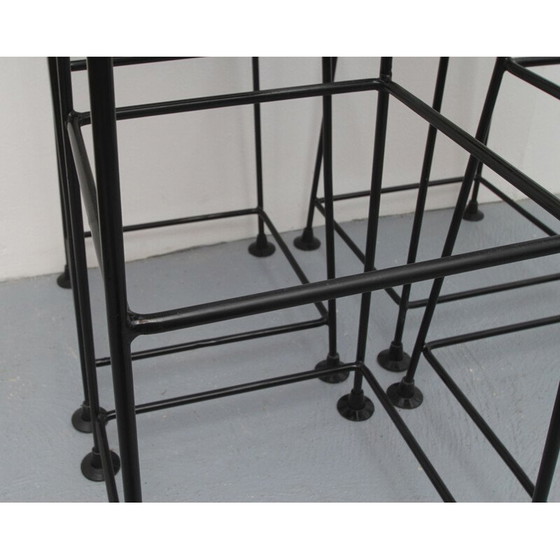 Image 1 of Ensemble de 4 tabourets de bar vintage par Wire 1960