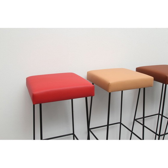 Image 1 of Ensemble de 4 tabourets de bar vintage par Wire 1960