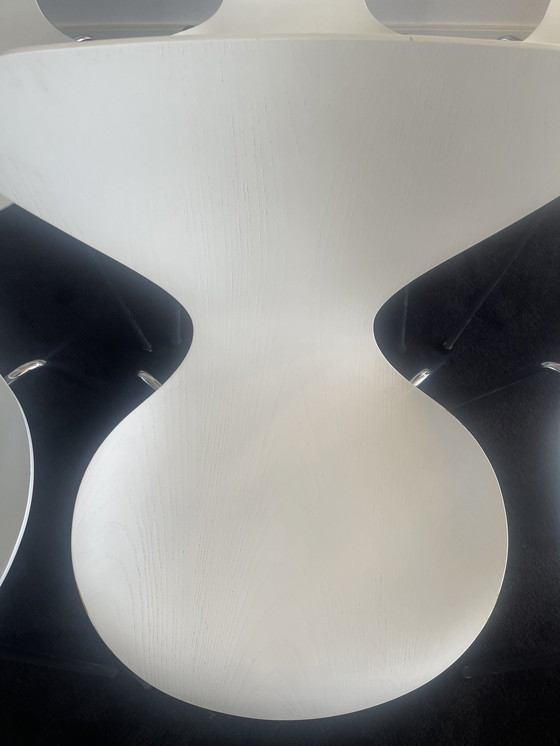 Image 1 of 8x Fritz Hansen Series 7 Butterfly Chair Blanc laqué