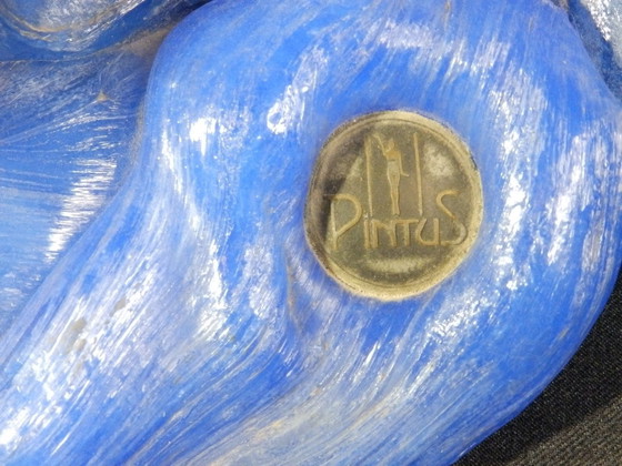 Image 1 of Remo Pintus - Sculpture Luminaire Moderniste en Résine - Vintage