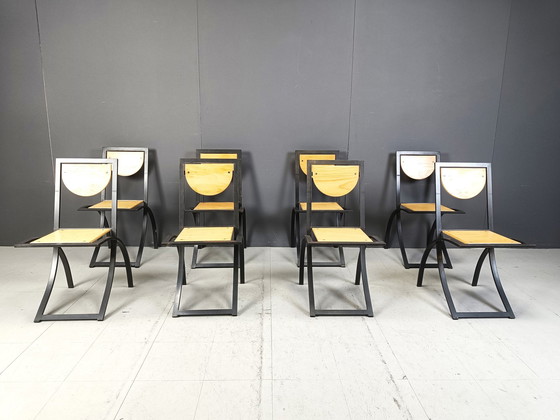 Image 1 of Chaises de salle à manger Sinus par Karl Friedrich Förster pour Kff, 1990S, ensemble de 8