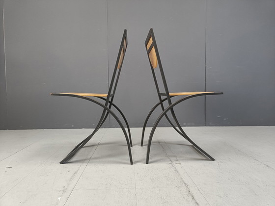Image 1 of Chaises de salle à manger Sinus par Karl Friedrich Förster pour Kff, 1990S, ensemble de 8