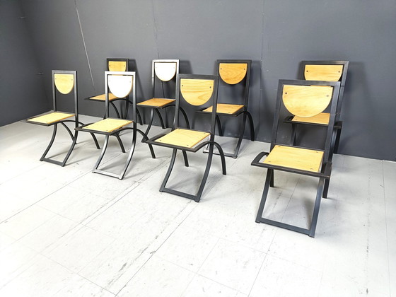Image 1 of Chaises de salle à manger Sinus par Karl Friedrich Förster pour Kff, 1990S, ensemble de 8
