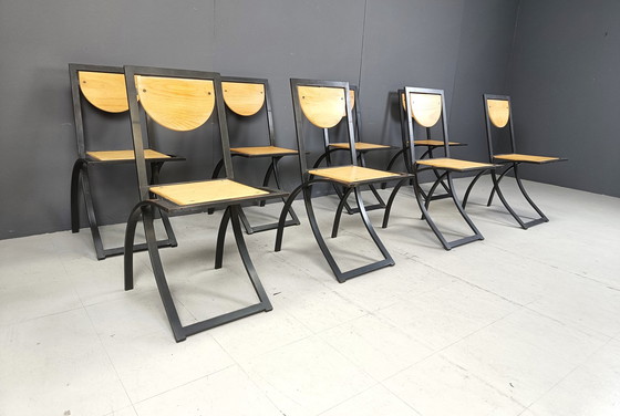 Image 1 of Chaises de salle à manger Sinus par Karl Friedrich Förster pour Kff, 1990S, ensemble de 8