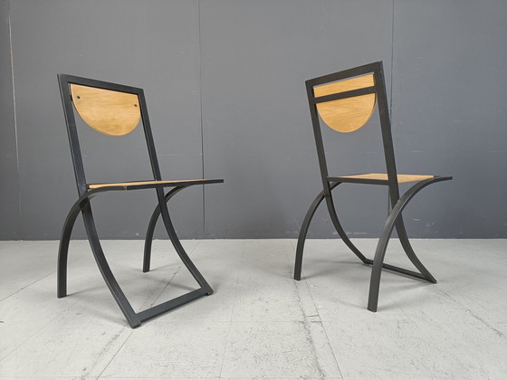 Image 1 of Chaises de salle à manger Sinus par Karl Friedrich Förster pour Kff, 1990S, ensemble de 8