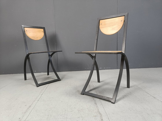 Image 1 of Chaises de salle à manger Sinus par Karl Friedrich Förster pour Kff, 1990S, ensemble de 8