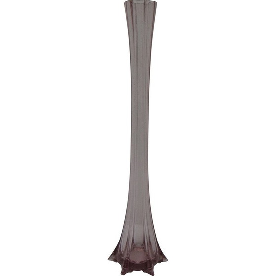 Image 1 of Vase vintage en verre tchèque par Glasswork Novy Bor, années 1950