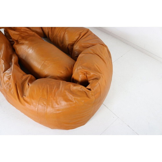 Image 1 of Coussin de siège vintage en cuir de serpent par Hans Roebers pour Zwaan Holland