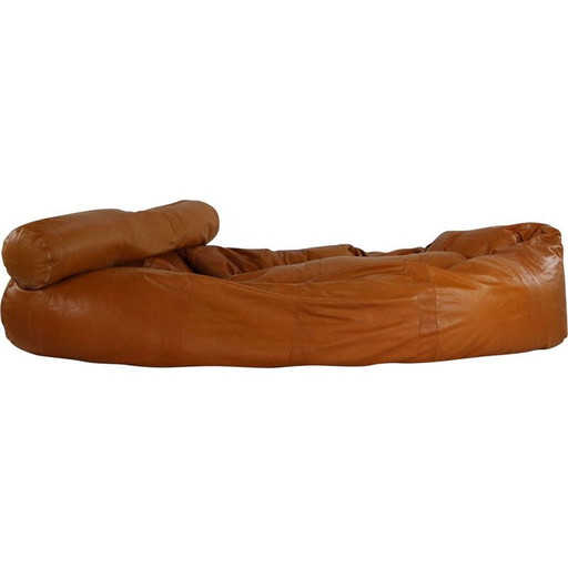 Coussin de siège vintage en cuir de serpent par Hans Roebers pour Zwaan Holland