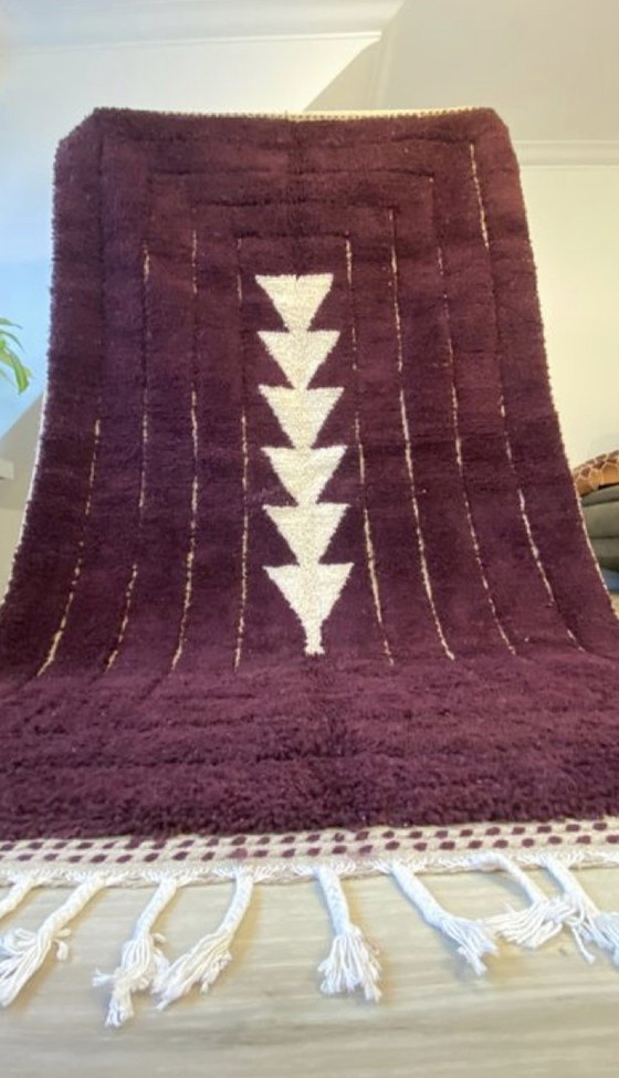 Image 1 of Nouveau tapis berbère luxueux fait à la main et d'aspect moderne