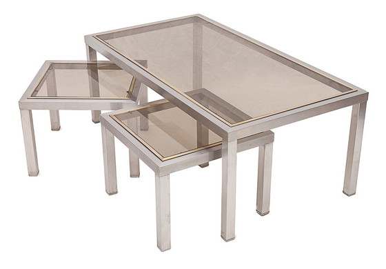 Image 1 of Tables Gigognes dans le style de Willy Rizzo